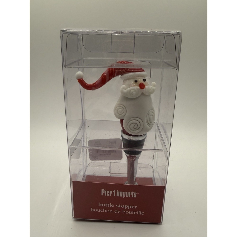 Pier 1 Imports Santa Claus Wine Stopper Christmas Holiday